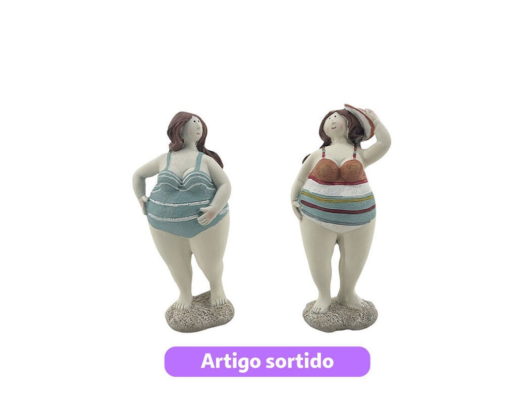 FIGURA FEMININA POLIRESINA ACTUEL 6.5X4X15CM MODELOS SORTIDOS