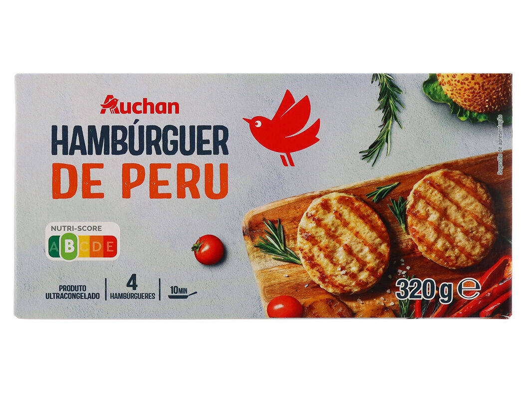 HAMB&Uacute;RGUER DE PERU AUCHAN 4UN 320G
