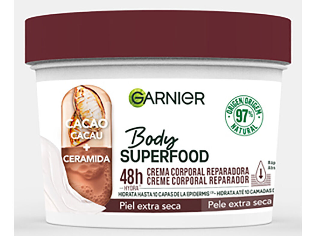 CREME CORPO GARNIER BODYFOOD CACAU 380ML