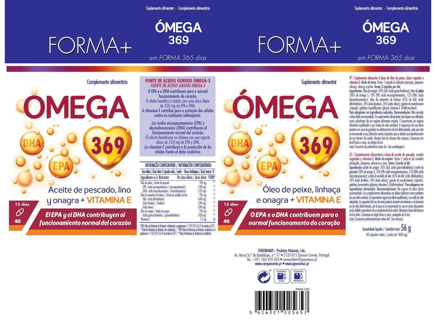 SUPLEMENTO FORMA+ &Oacute;MEGA 3-6-9 40 CAPS image number 1