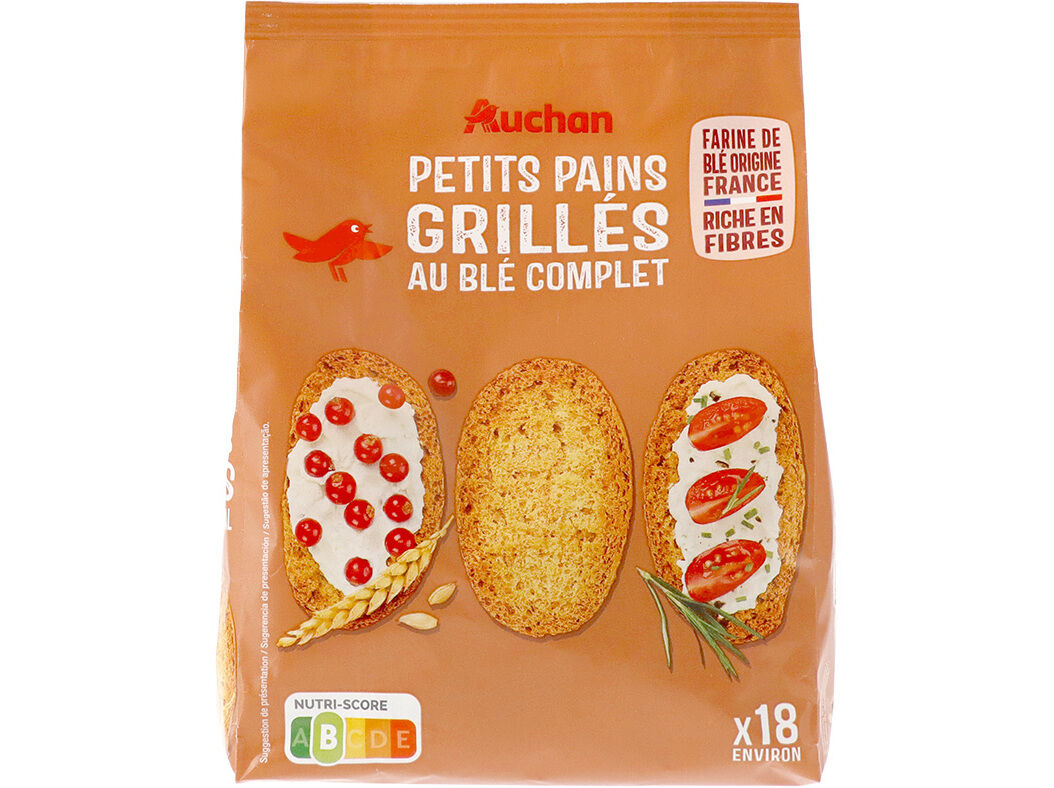 PAEZINHOS AUCHAN INTEGRAIS 225G (18UN) image number 0