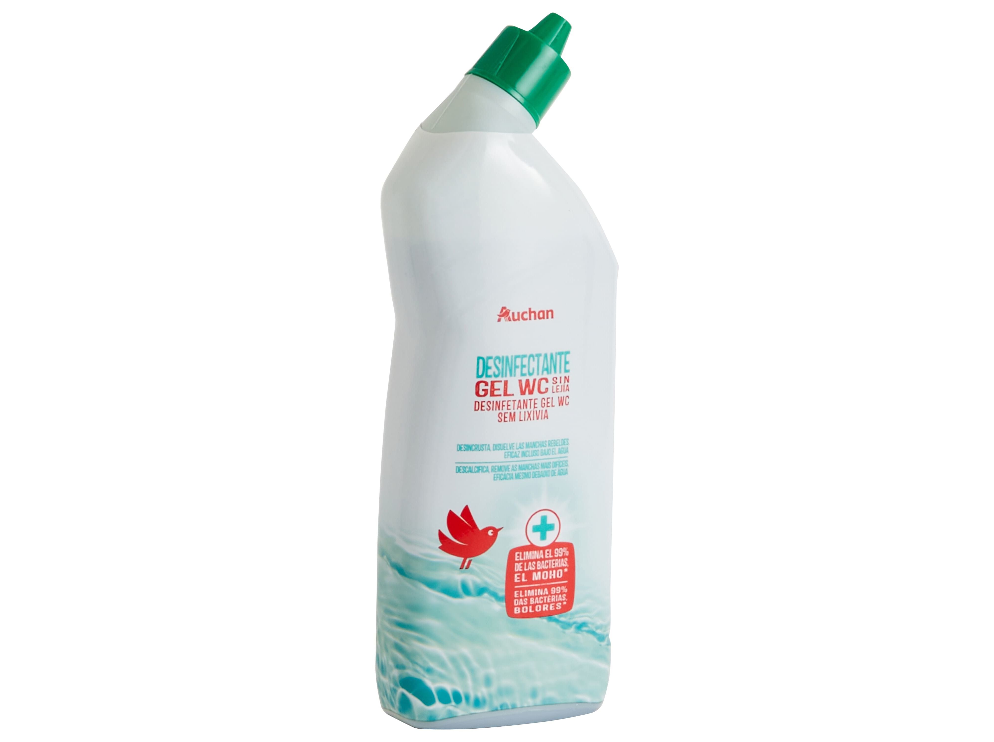 DESINFETANTE GEL AUCHAN WC SEM LIX&Iacute;VIA 750ML image number 1
