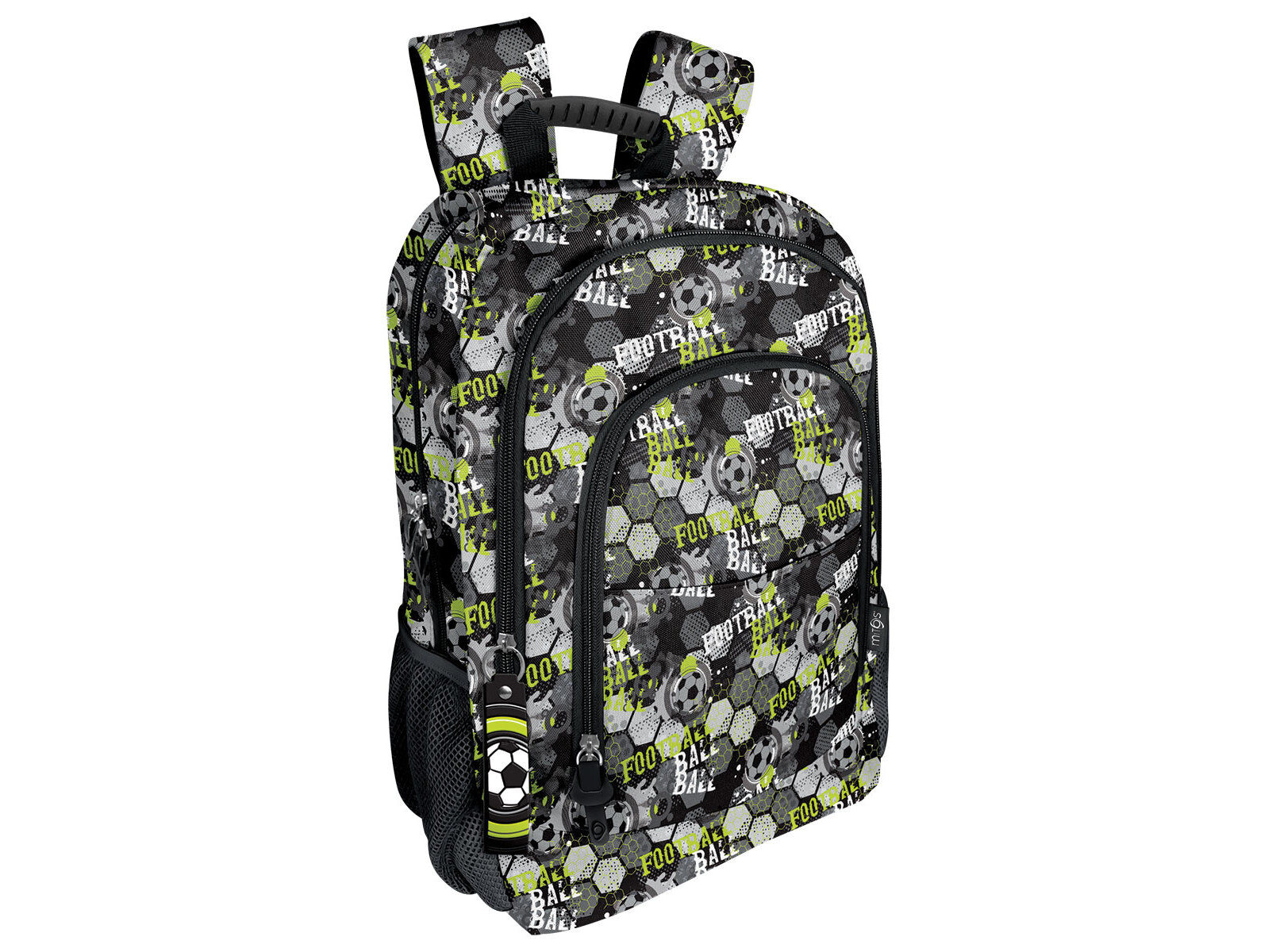 MOCHILA GRANDE MITOS FUTEBOL COM 3 FECHOS 29X43X13CM image number 1
