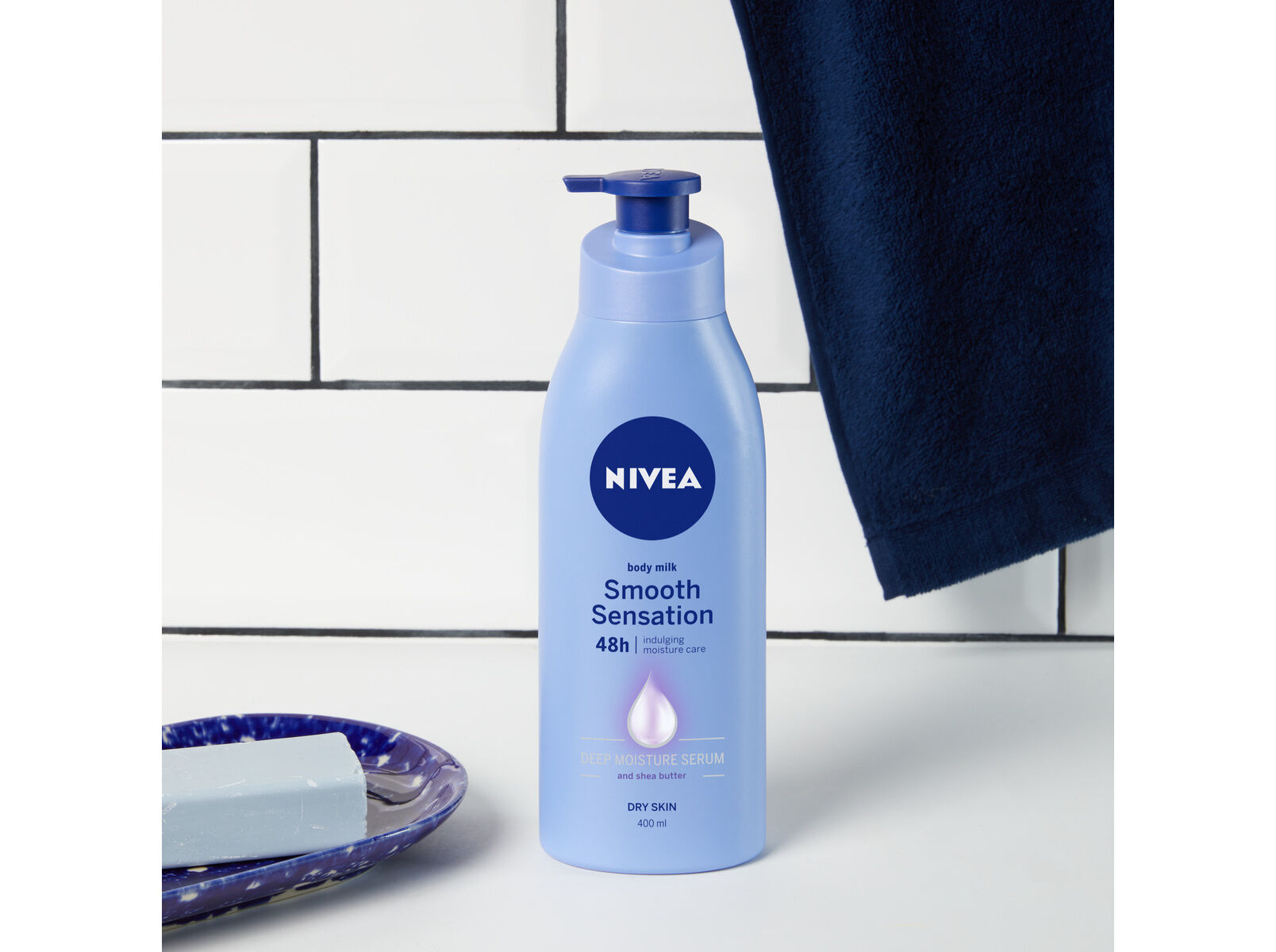 Leite Corporal Smooth Milk Suavizante NIVEA 400 ml image number 1