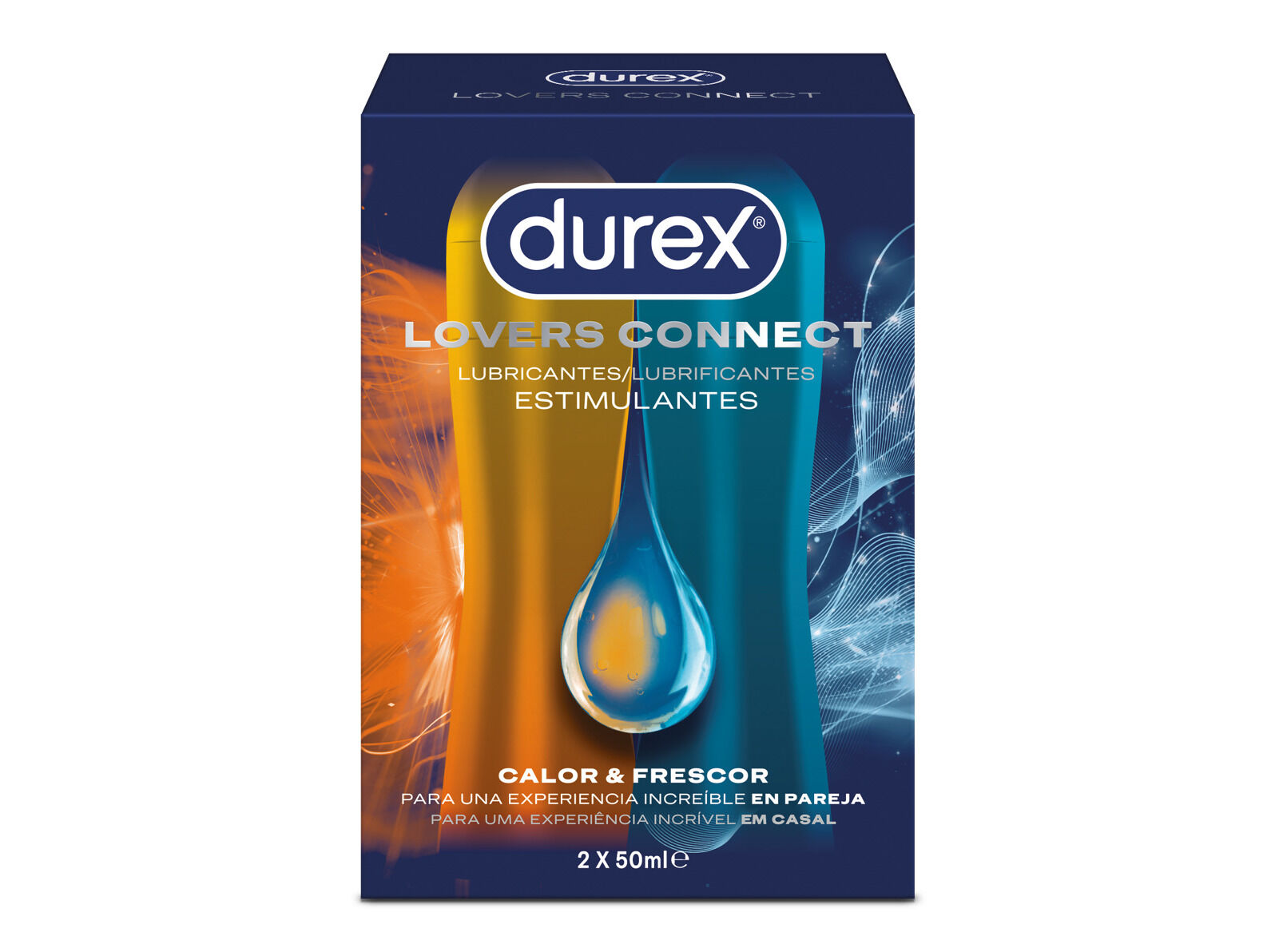 LUBRIFICANTES DUREX LOVERS CONNECT 2X50ML image number 1