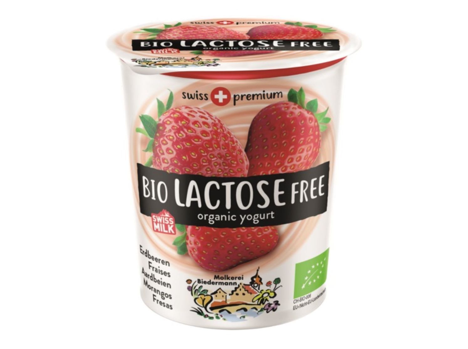 IOGURTE MORANGO BIEDERMANN SEM LACTOSE BIO 200G image number 0