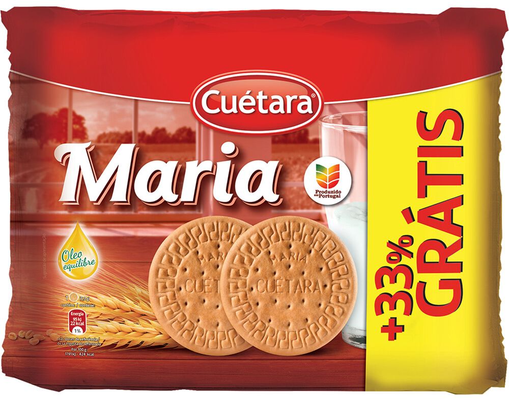 BOLACHA CU&Eacute;TARA MARIA 4X200G PACK + 33% GR&Aacute;TIS