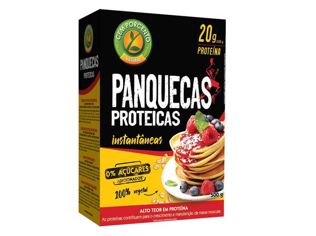 MIX CEM PORCENTO PANQUECAS PROTEICAS 500G