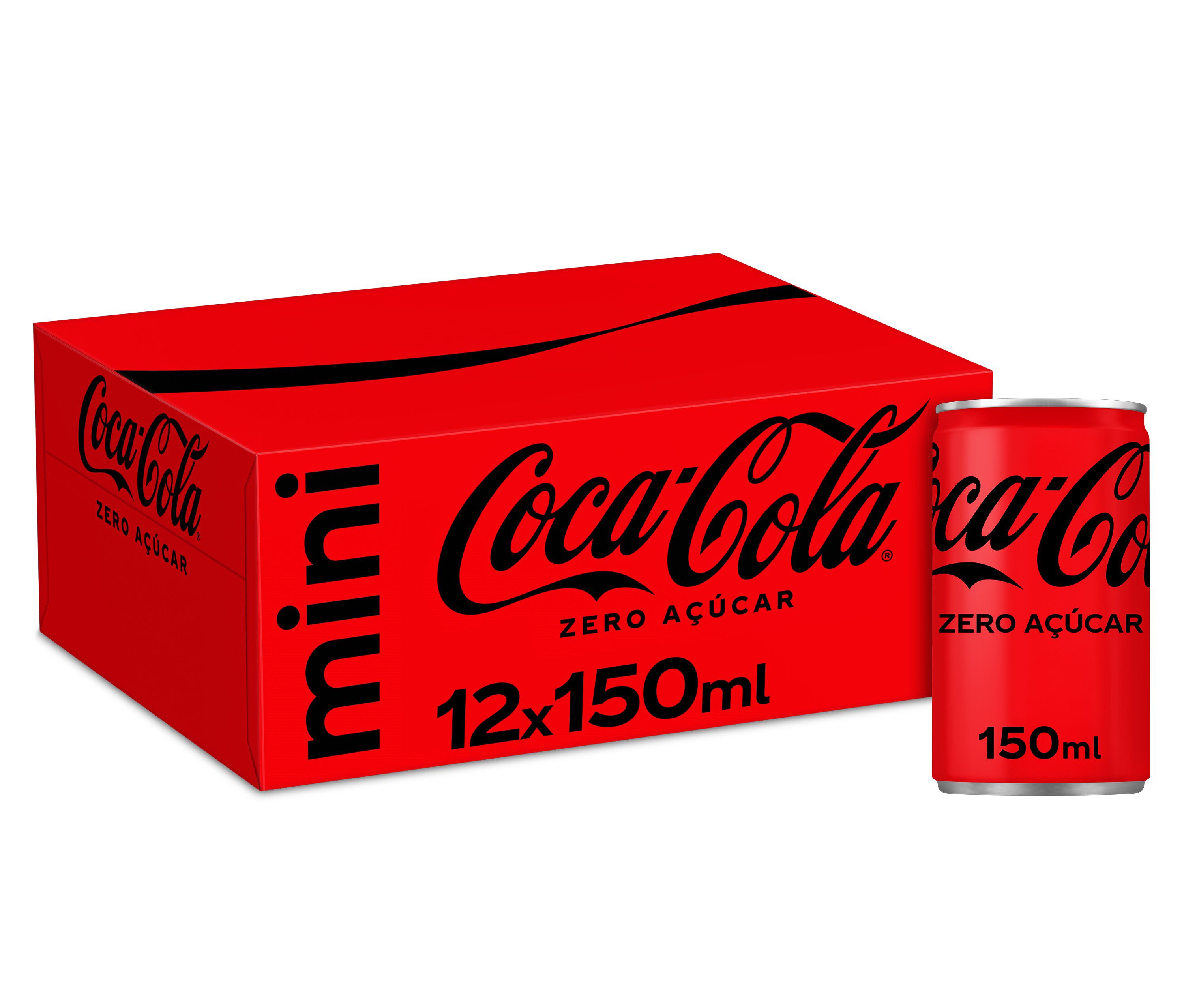 REFRIGERANTE COM G&Aacute;S COCA-COLA ZERO A&Ccedil;&Uacute;CAR MINI LATA 12X0.15L image number 0