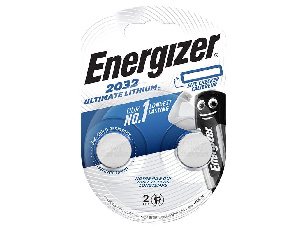 PILHA ULTIMAT LITHI ENERGIZER CR2032 BL2 4X80X120 image number 0