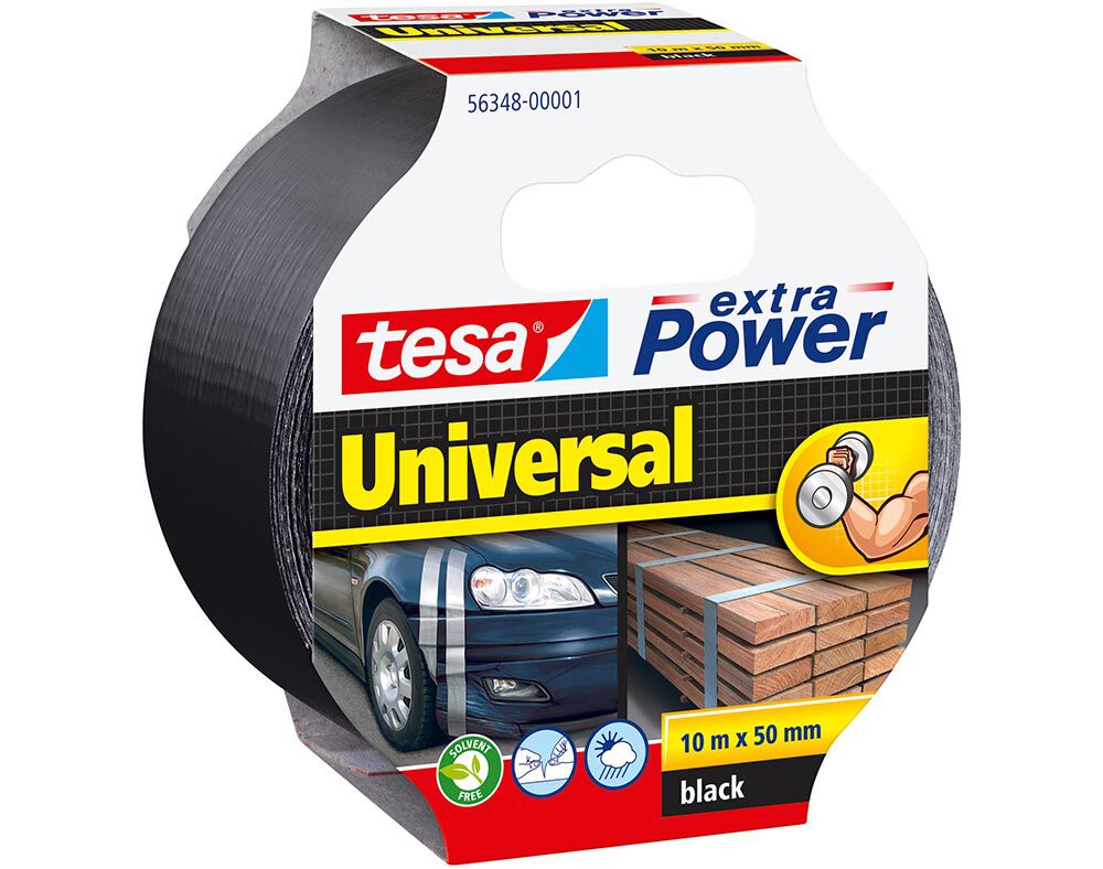 FITA ADESIVA TESA EXTRA POWER UNIVERSAL PRETO 10MX50MM