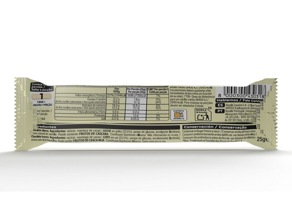 CHOCOLATE DE LEITE MILKYBAR BRANCO 25 G image number 1