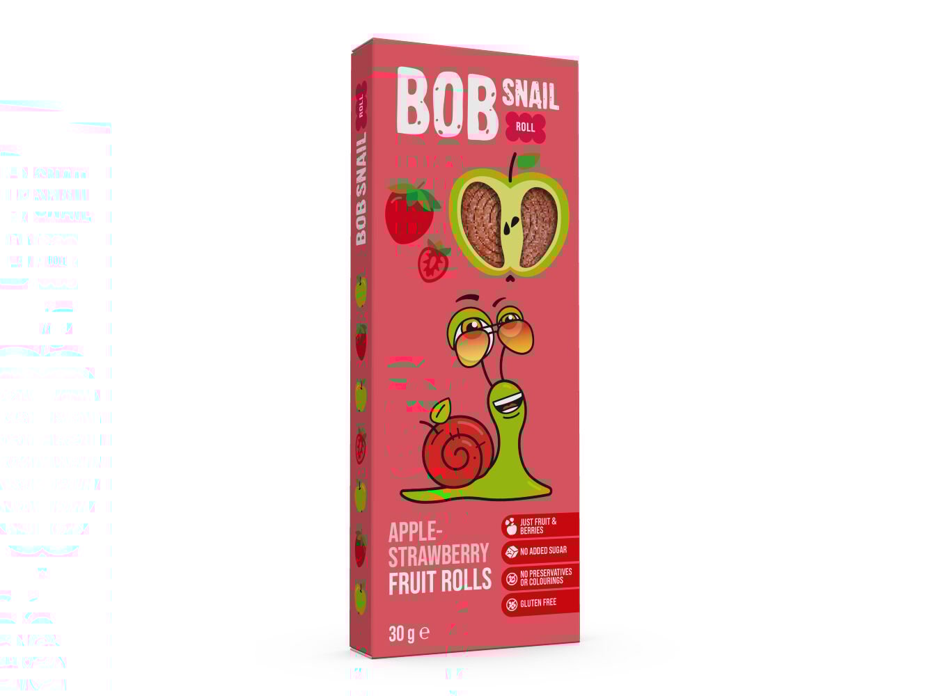 ROLINHOS DE FRUTA BOB SNAIL MA&Ccedil;&Atilde; E MORANGO 30 G
