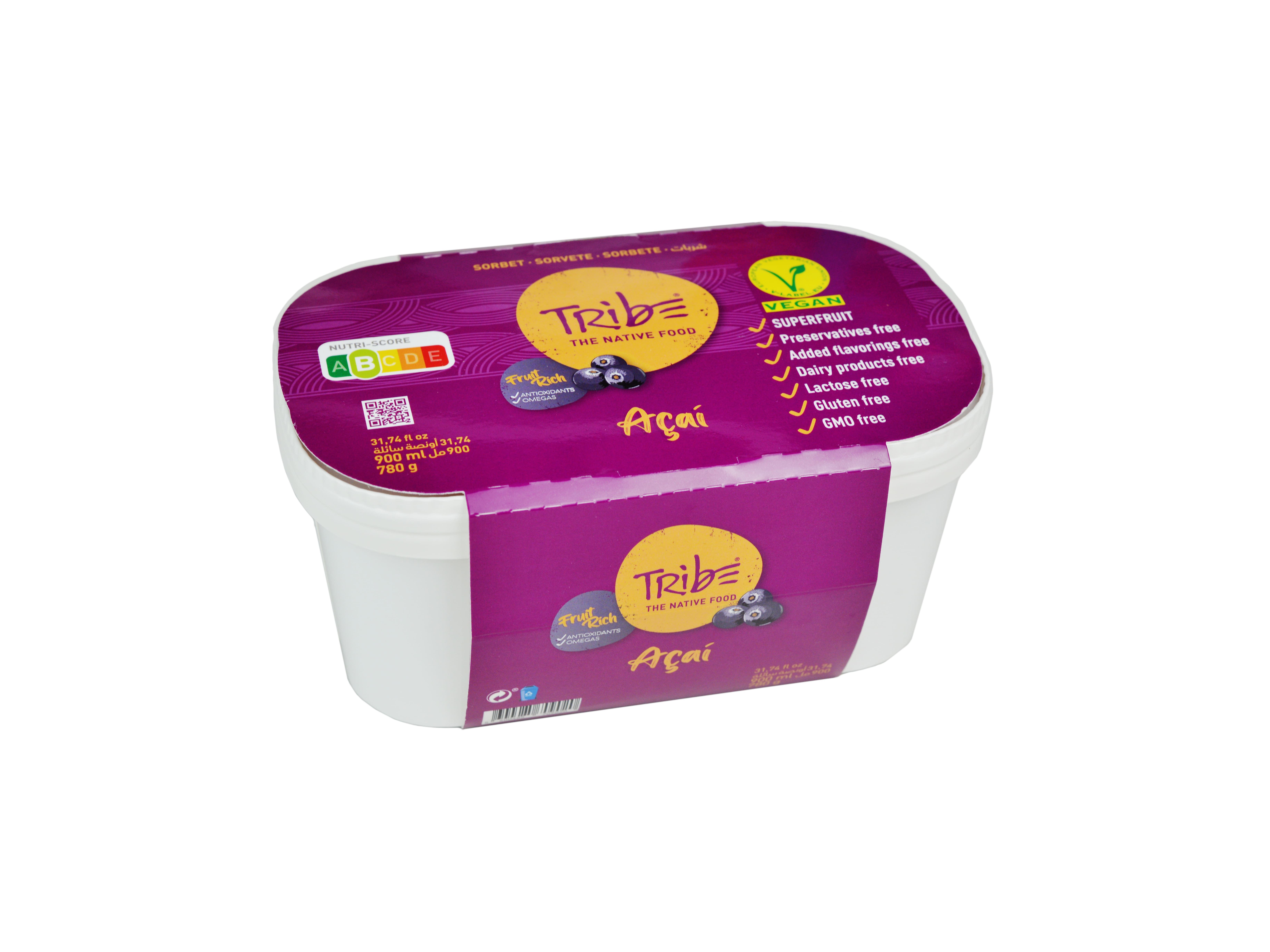 SORVETE TRIBE A&Ccedil;A&Iacute; 900 ML image number 1