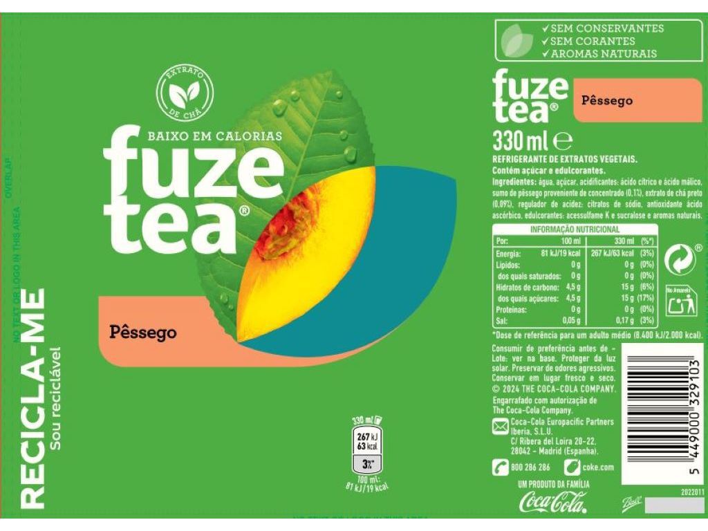 ICE TEA FUZE TEA P&Ecirc;SSEGO LATA 0.33L image number 2