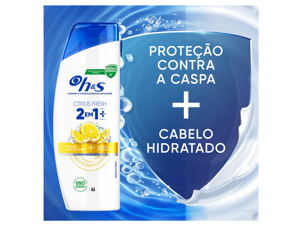 CHAMPO H&S CITRUS 2EM1 PLUS 300ML image number 1
