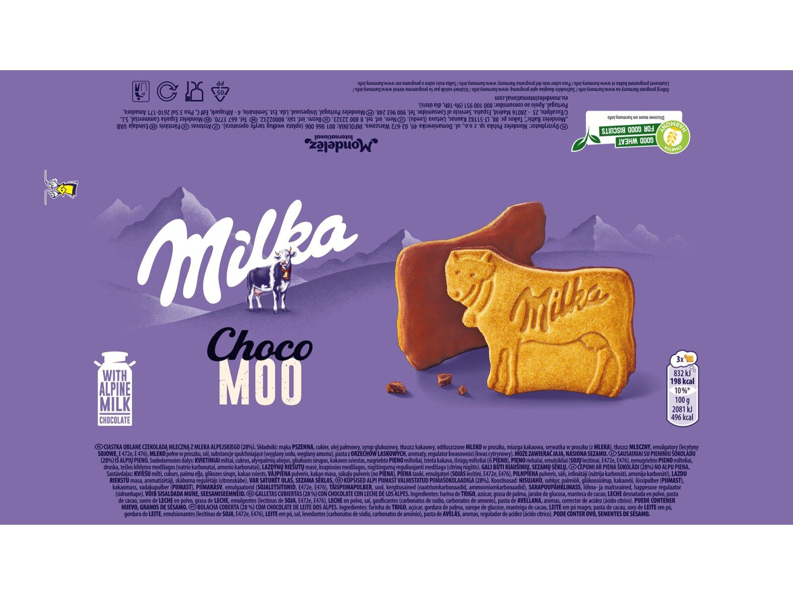 BOLACHAS COBERTAS MILKA MOO 120 G image number 1