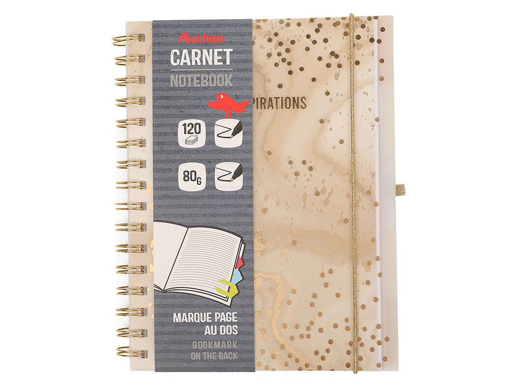 CADERNO ESPIRAL A5 AUCHAN COM SEPARADORES image number 0