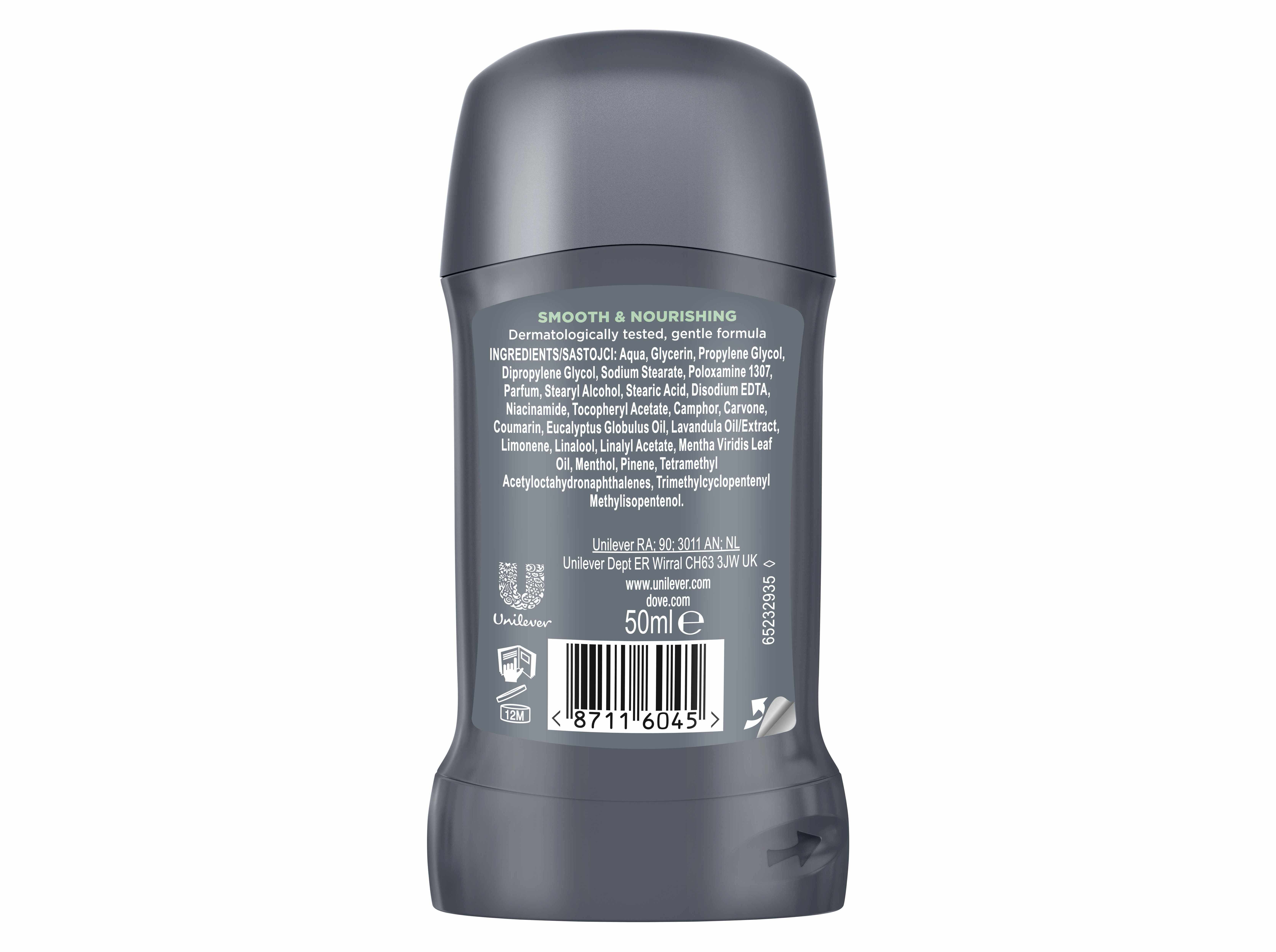 DESODORIZANTE STICK DOVE MEN WHOLE BODY BAMBOO+ALOE 50ML image number 1