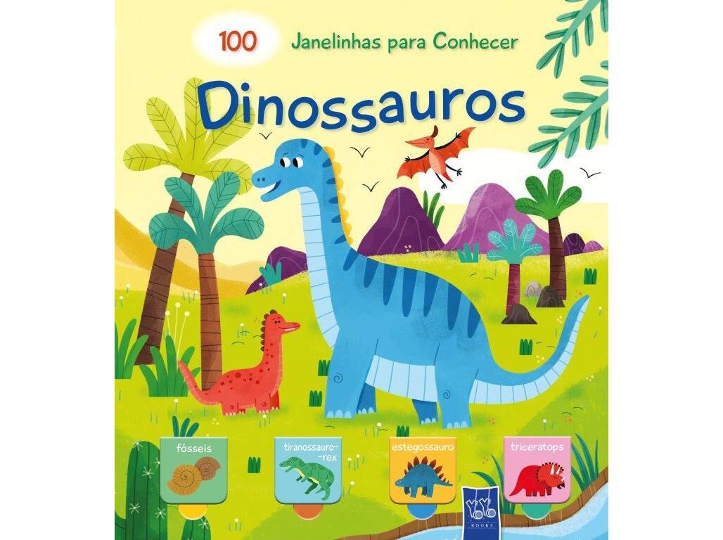 LIVRO 100 JANELINHAS CONHECER DINOSSAUROS image number 0