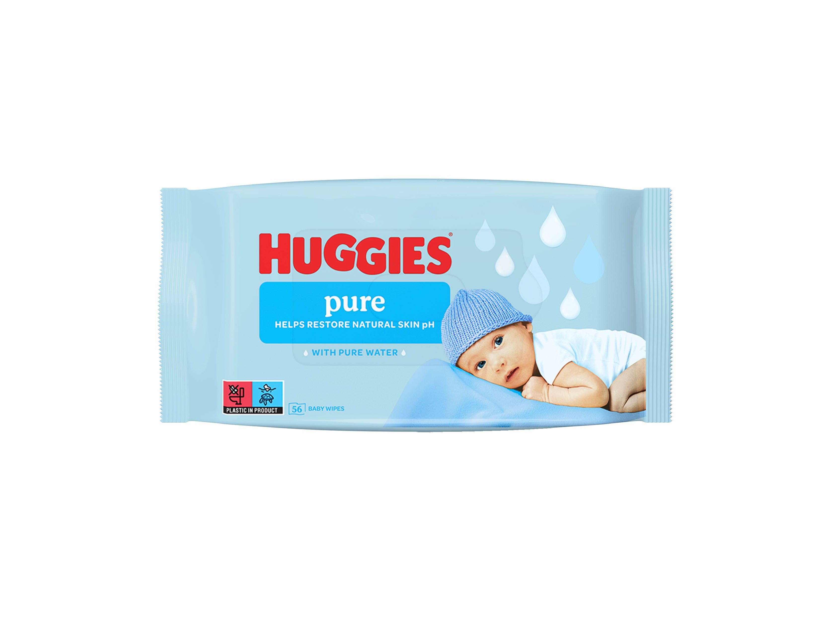 TOALHITAS HUGGIES PURE 56UN image number 1