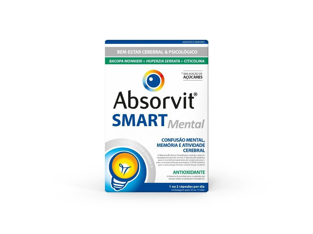 SUPLEMENTO ABSORVIT SMART MENTAL 30 CPS image number 0