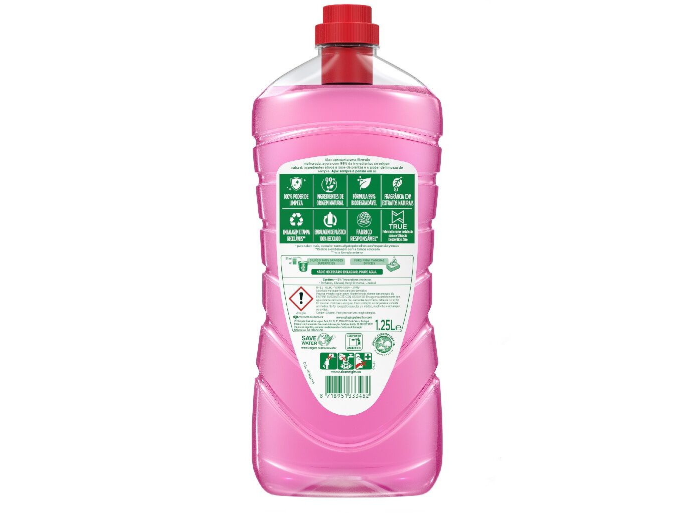 Lava Tudo Festa de Flores Fragr&acirc;ncia Floral Ajax 1250ml image number 1