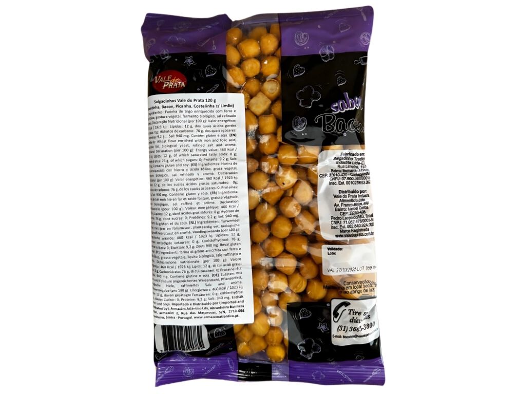 SALGADINHOS VALE DO PRATA SABOR BACON 120 G image number 1