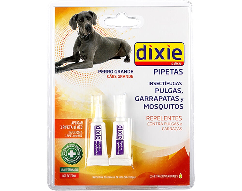 REPELENTE PARA C&Atilde;O RA&Ccedil;A GRANDE DIXIE PIPETAS PACK 3 UNIDADES image number 0