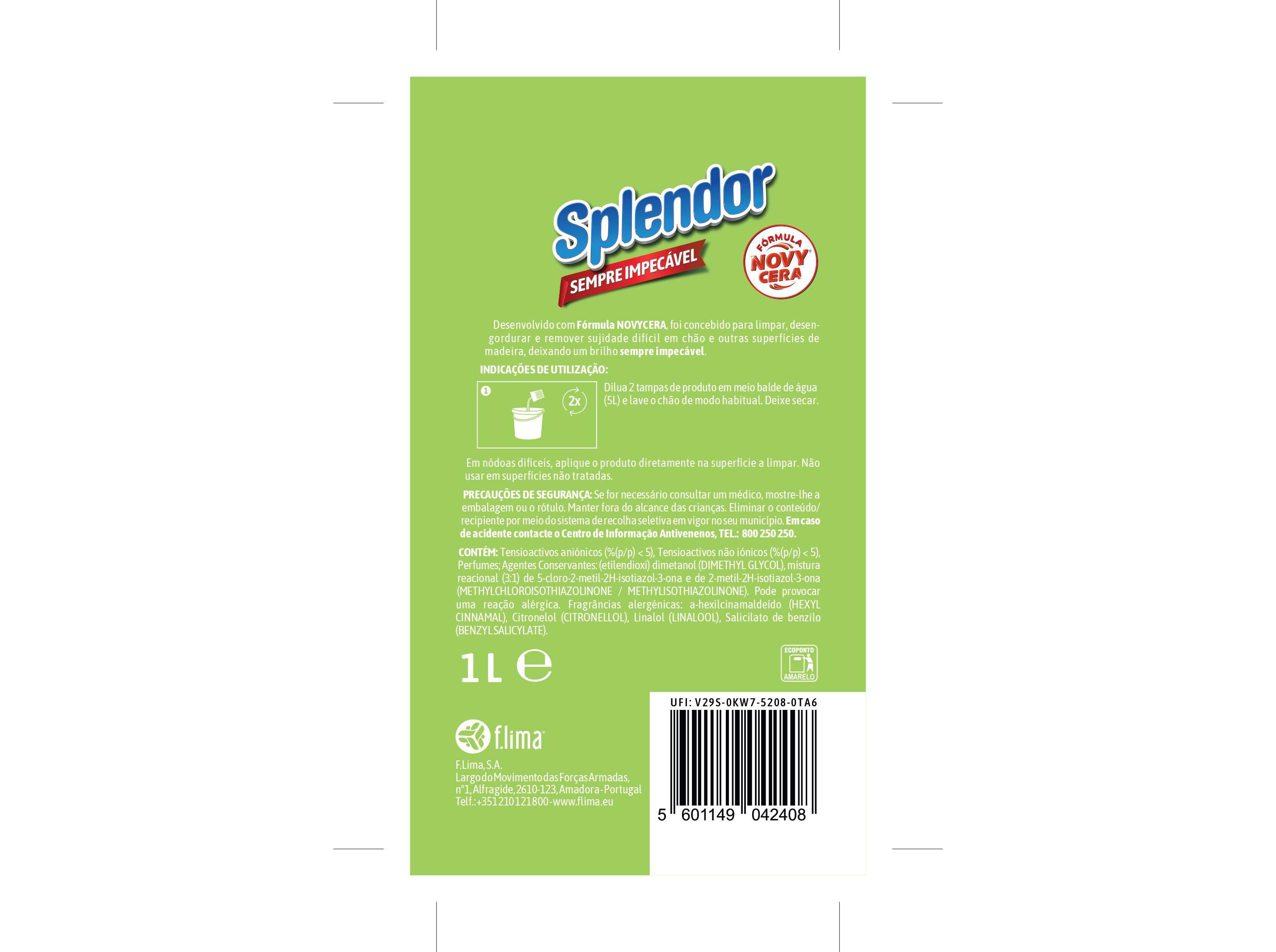 LIMPEZA CH&Atilde;O SPLENDOR MADEIRAS 1L image number 1