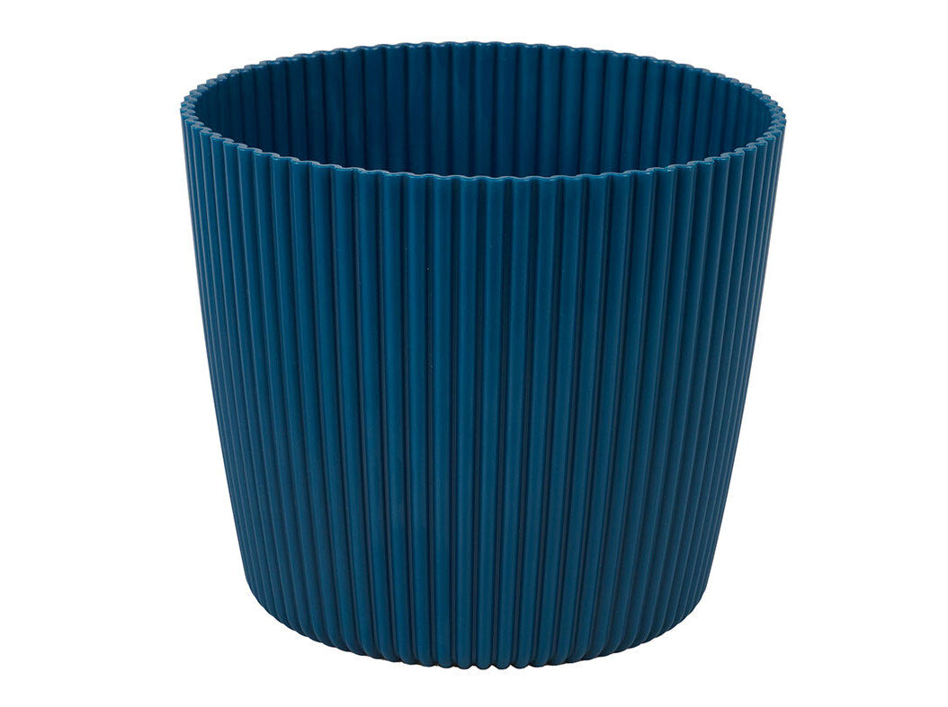 VASO PL&Aacute;STICO RECICLADO GARDENSTAR AZUL &Oslash;17CM image number 0