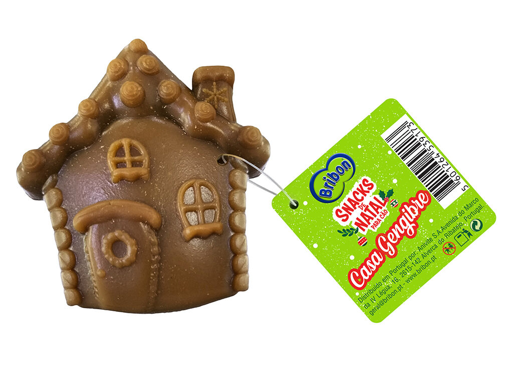 SNACK PARA C&Atilde;O BRIBON CASA DE GENGIBRE