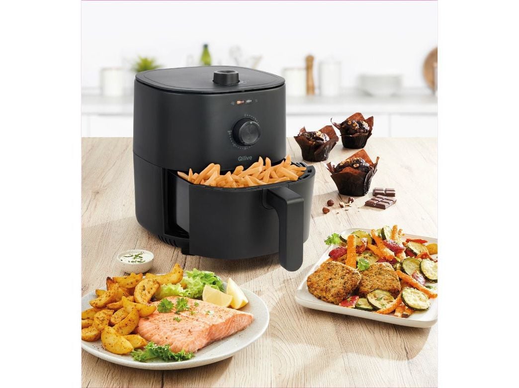 FRITADEIRA SEM &Oacute;LEO AIRFRYER QILIVE Q.5667 PRETA 3L image number 1