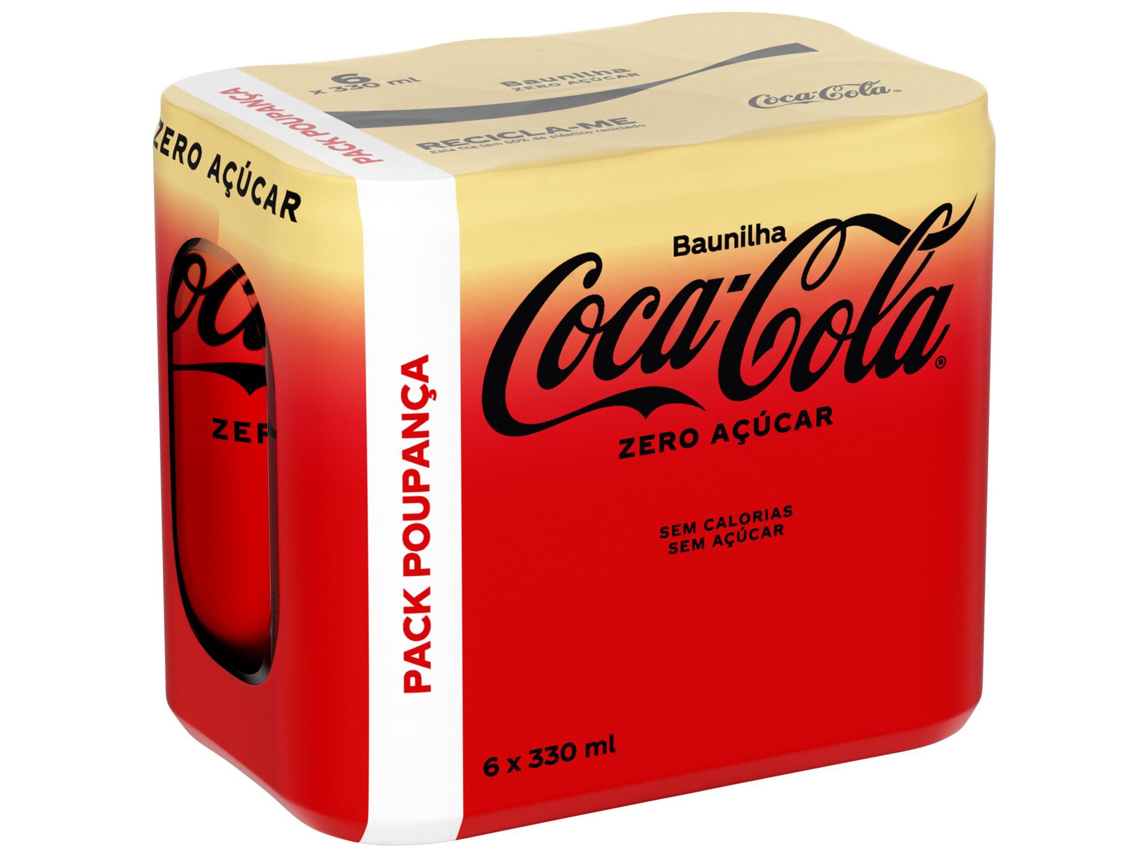 REFRIGERANTE COM G&Aacute;S COCA-COLA ZERO BAUNILHA 6X0.33L image number 1