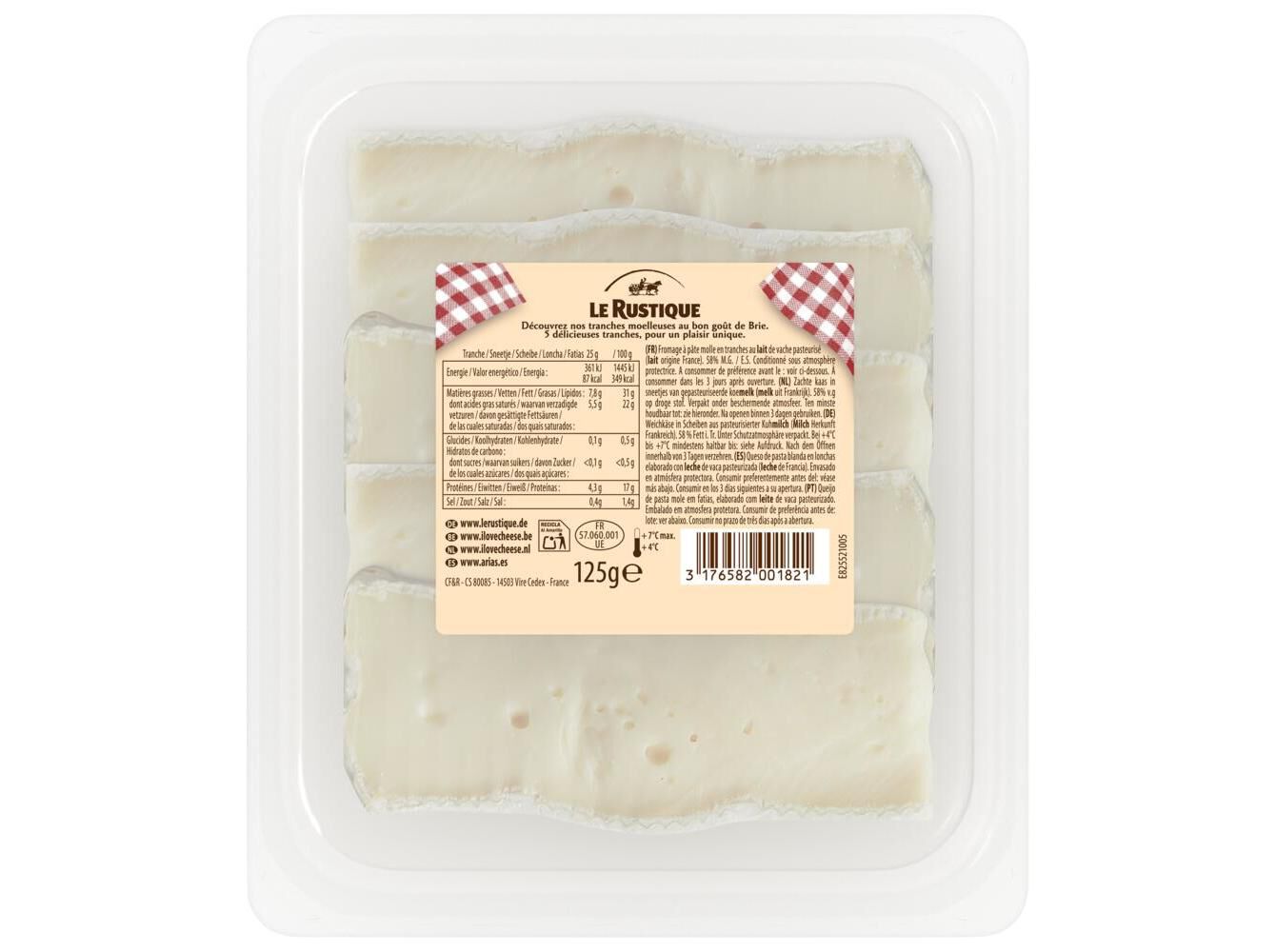QUEIJO RUSTIQUE BRIE FATIAS 125G image number 1