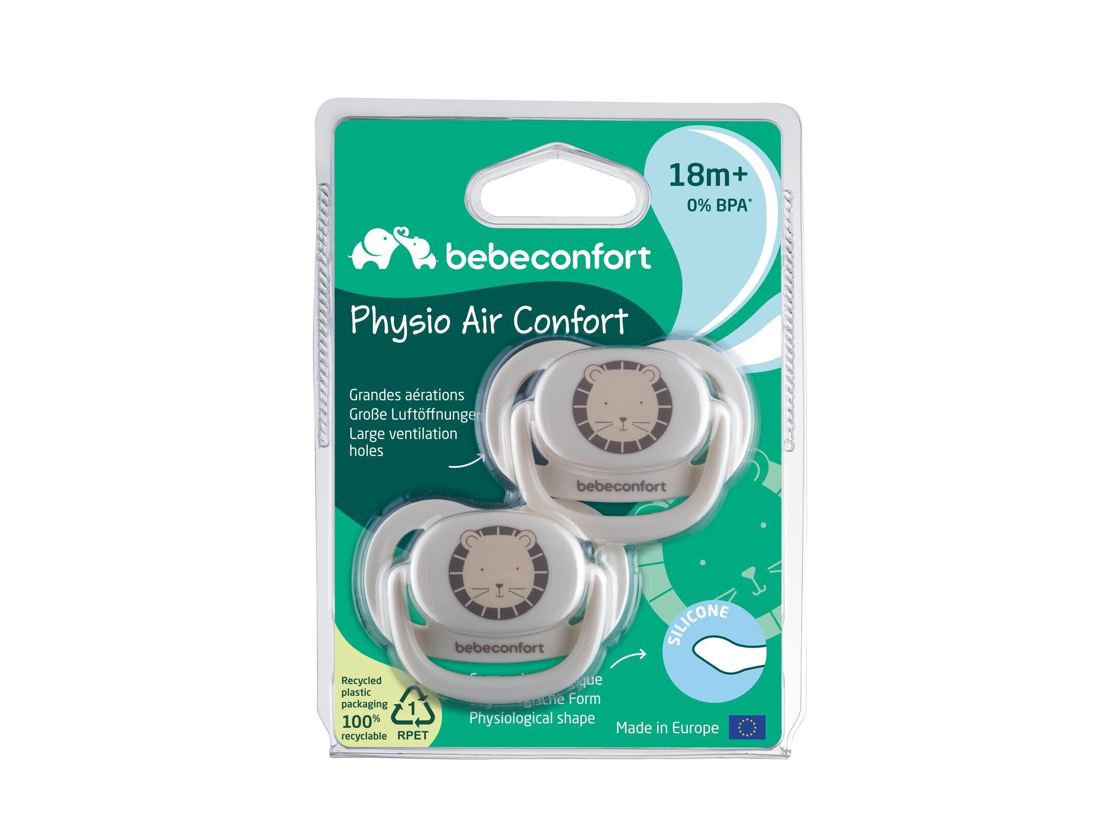 PACK 2 CHUCHAS BEB&Eacute;CONFORT SILICONE +18 MESES image number 1