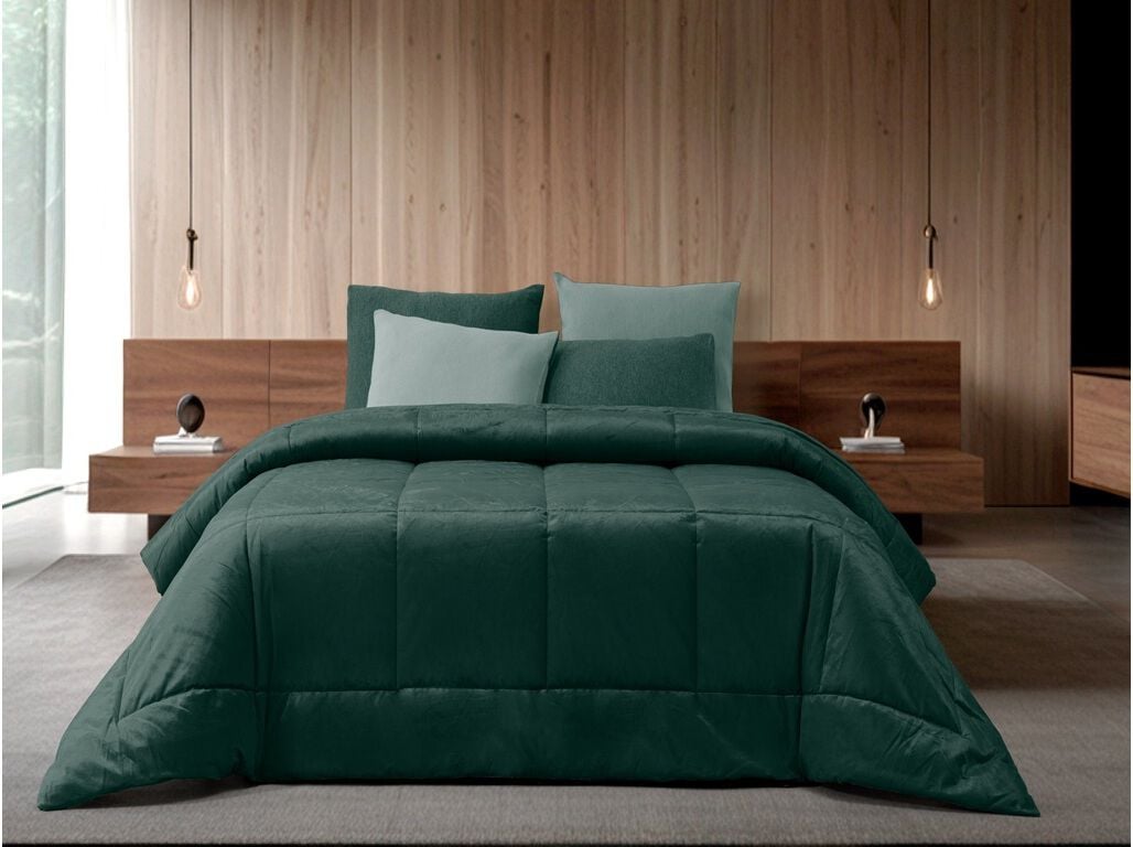 EDRED&Atilde;O VELVET HOMESPECIAL VERDE 220X240CM