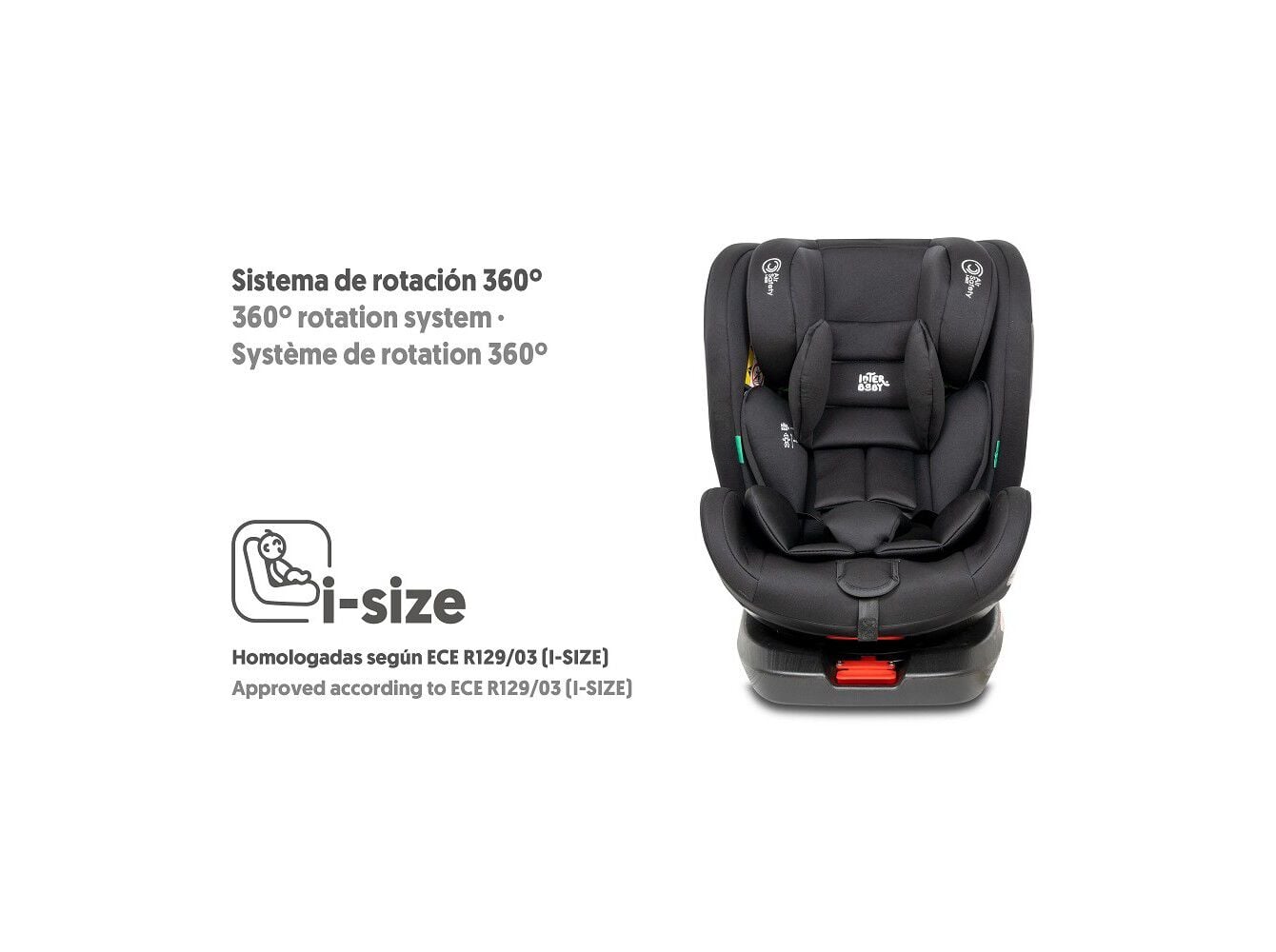 CADEIRA AUTO INTERBABY ISOFIX/ROTATIVA 40-150CM image number 1