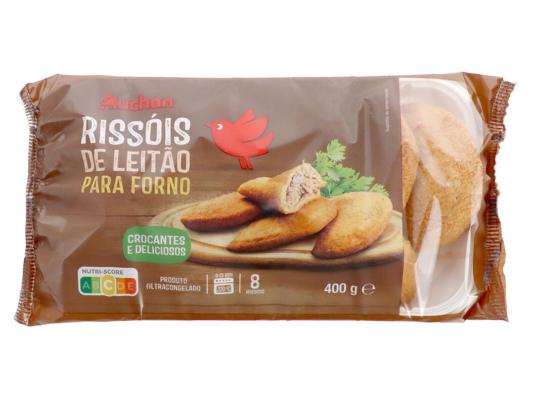 RISS&Oacute;IS DE LEIT&Atilde;O AUCHAN PARA FORNO 8UN 400G