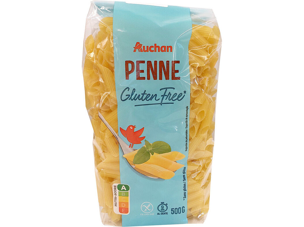 MASSA AUCHAN PENNE SEM GL&Uacute;TEN 500G