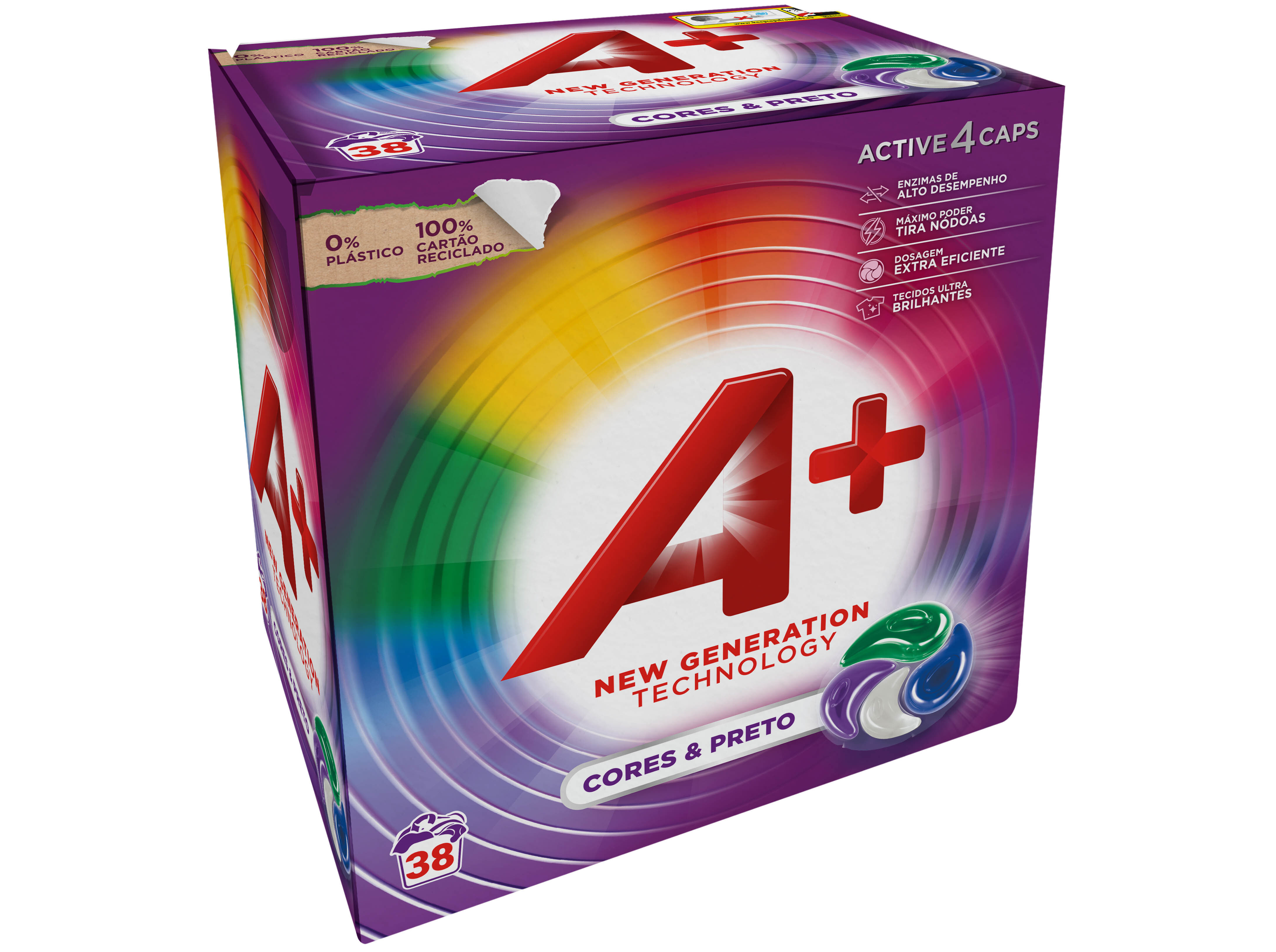 DETERGENTE M&Aacute;QUINA ROUPA C&Aacute;PSULAS A+ 4EM1 COLOUR&STYLE 38 D image number 2