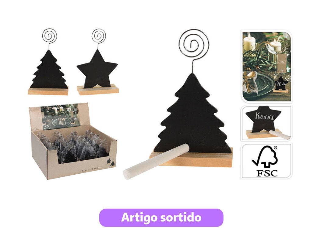 MARCADOR DE LUGAR NATAL 13CM MODELOS SORTIDOS