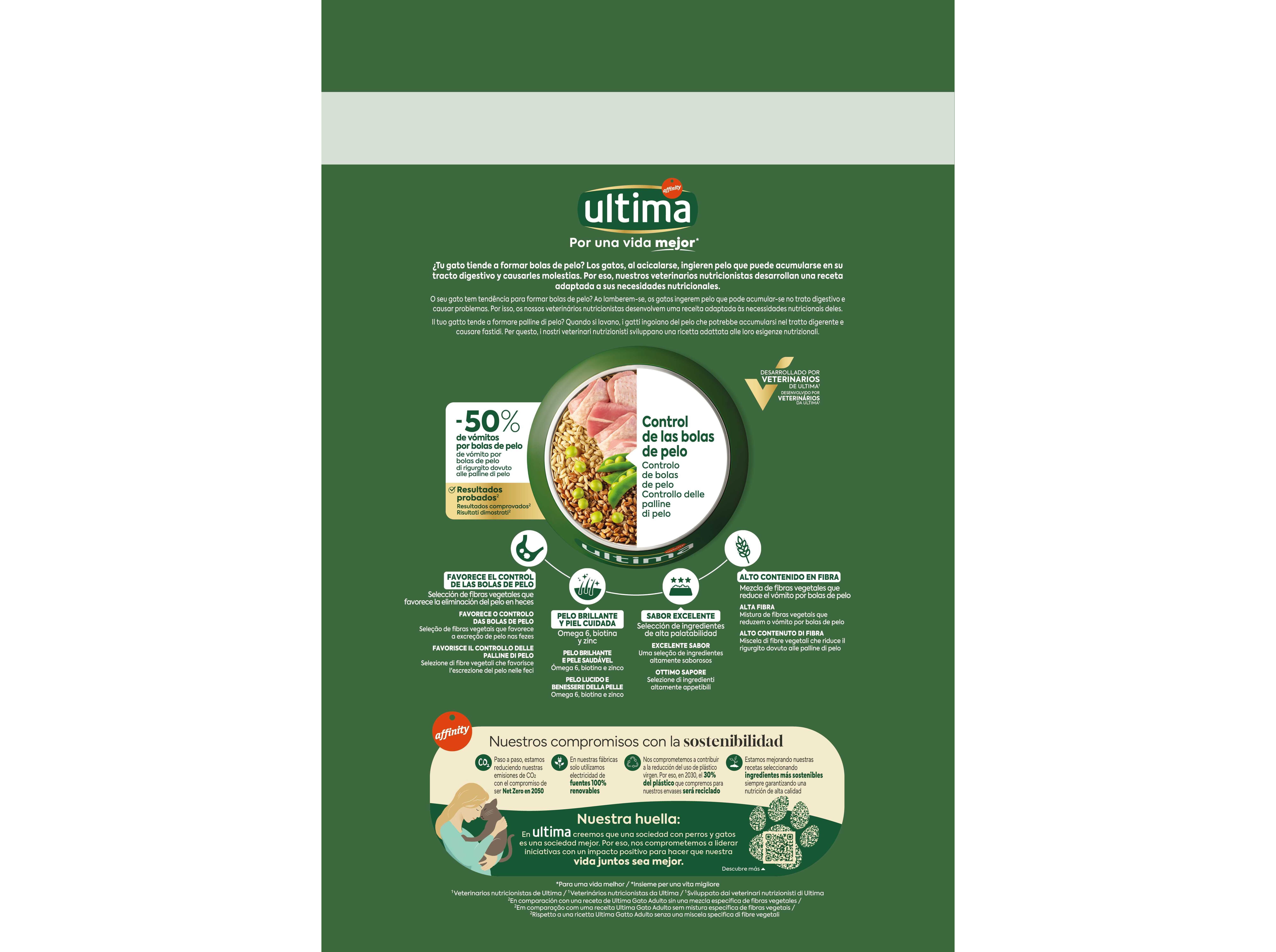 RA&Ccedil;&Atilde;O PARA GATO ULTIMA BOLAS DE P&Ecirc;LO 2.5KG image number 1