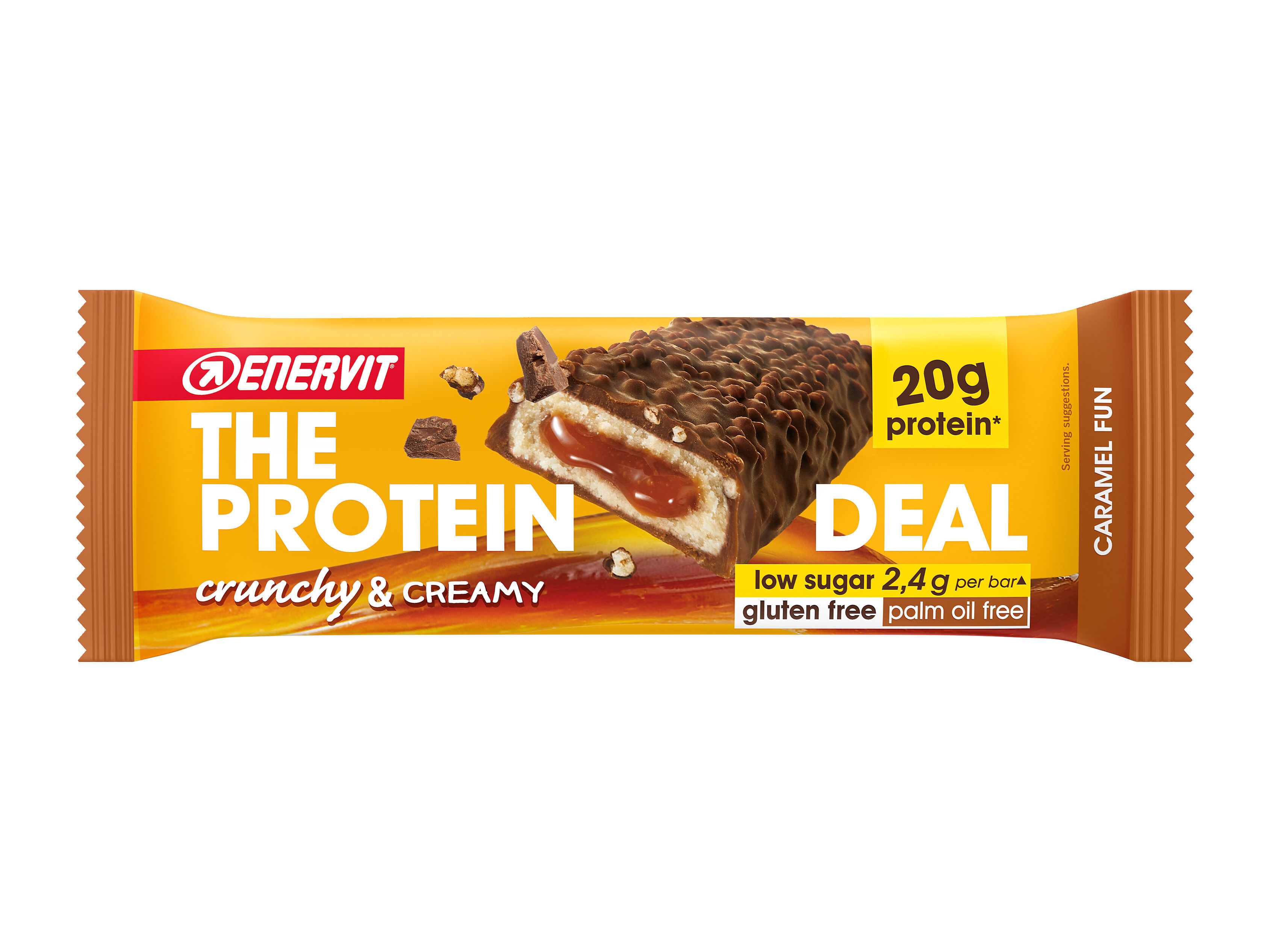 BARRA PROTEINA ENERVIT CARAMELO 55G image number 0