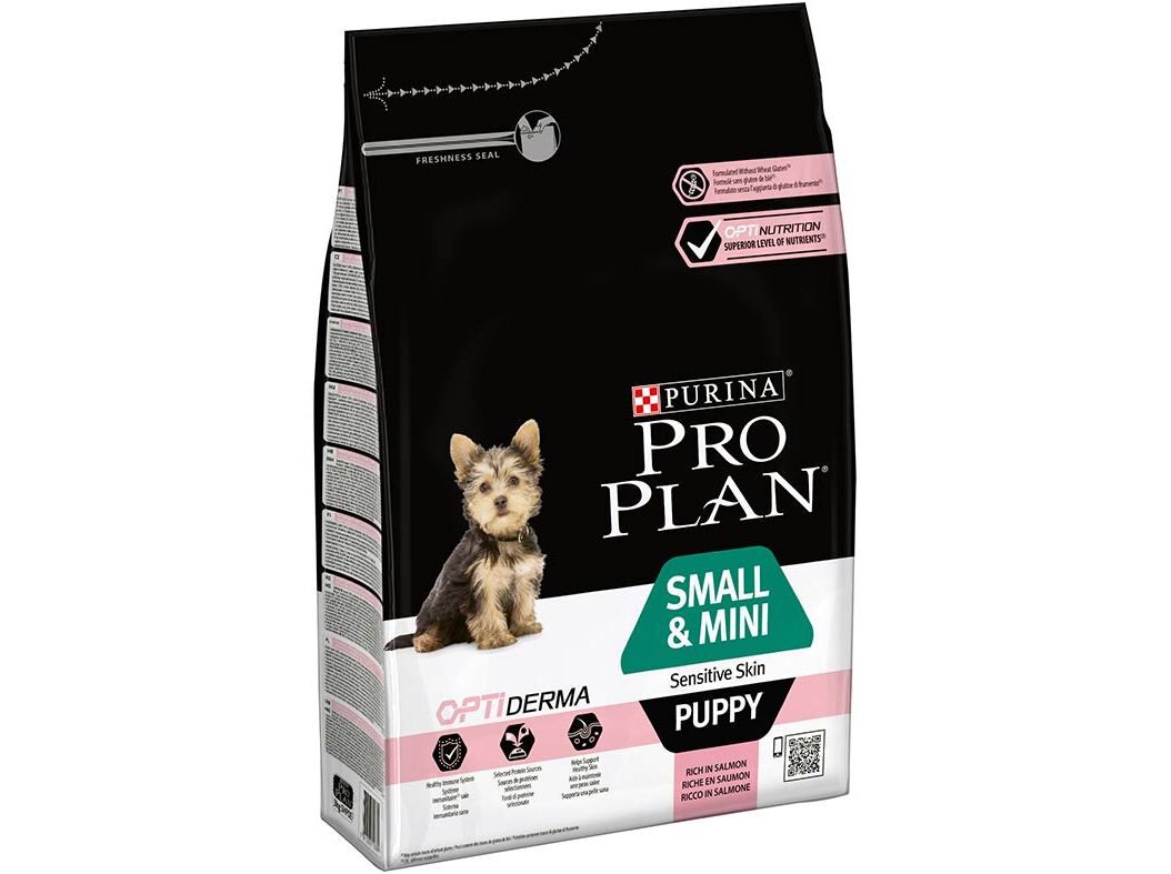 RA&Ccedil;&Atilde;O PARA C&Atilde;O J&Uacute;NIOR PRO PLAN SMALL E MINI COM PELE SENS&Iacute;VEL 3KG image number 0