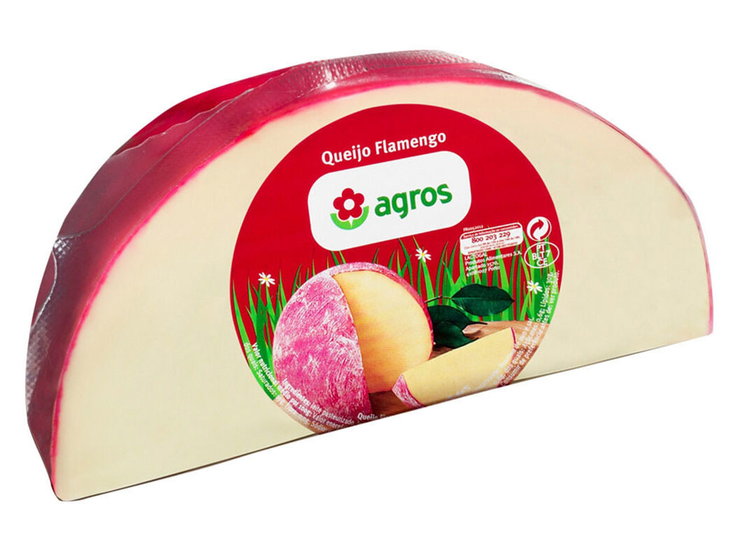 QUEIJO FLAMENGO BOLA AGROS QUARTOS 350 G
