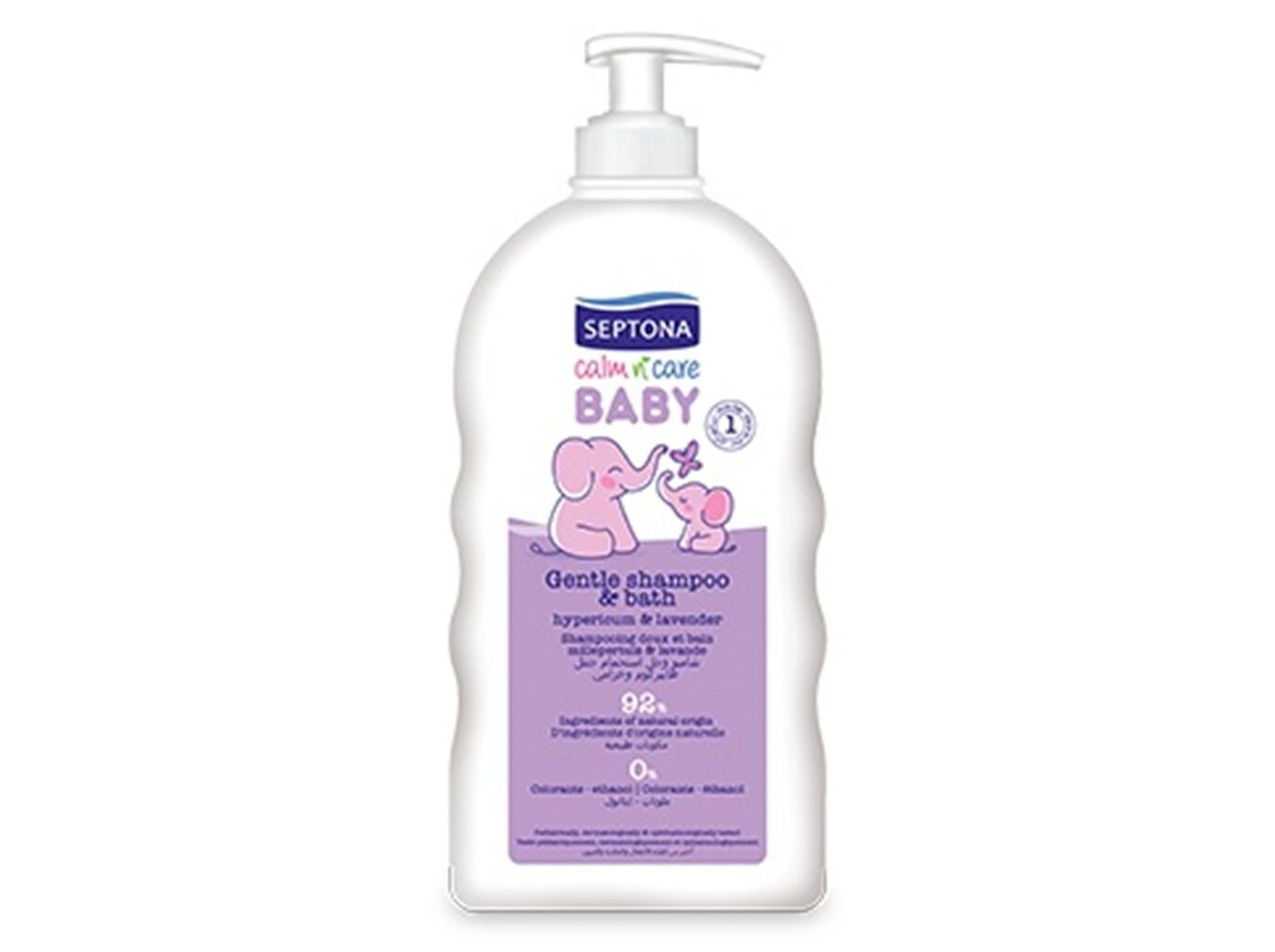 CHAMPO E GEL BANHO BEB&Eacute; SEPTONA LAVANDA 500ML image number 1