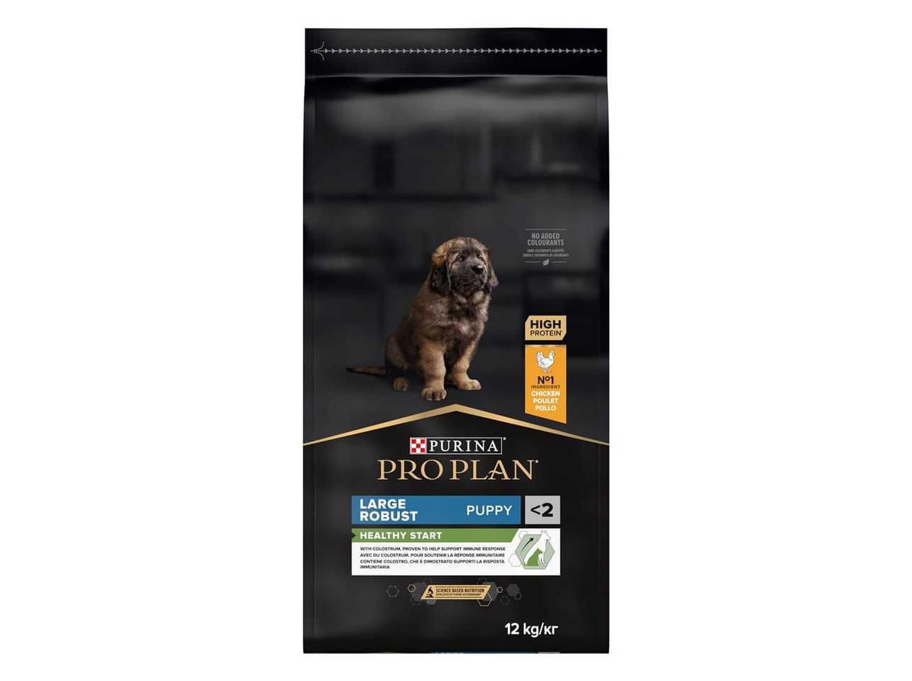 RA&Ccedil;&Atilde;O C&Atilde;O JUNIOR PRO PLAN LARGE ROBUST FRANGO 12KG