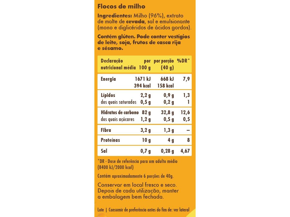 CEREAIS SALUTEM CORNFLAKES SEM A&Ccedil;&Uacute;CAR 250G image number 1