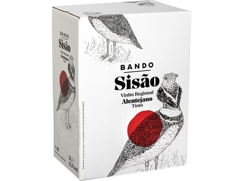 VINHO TINTO BANDO SISÃO BAG INBOX REGIONAL ALENTEJANO 3L